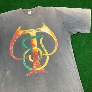 Vintage Jethro Tull Shirt Mens L Gray 1991 Catfish Rising Tour Single Stitch 90s